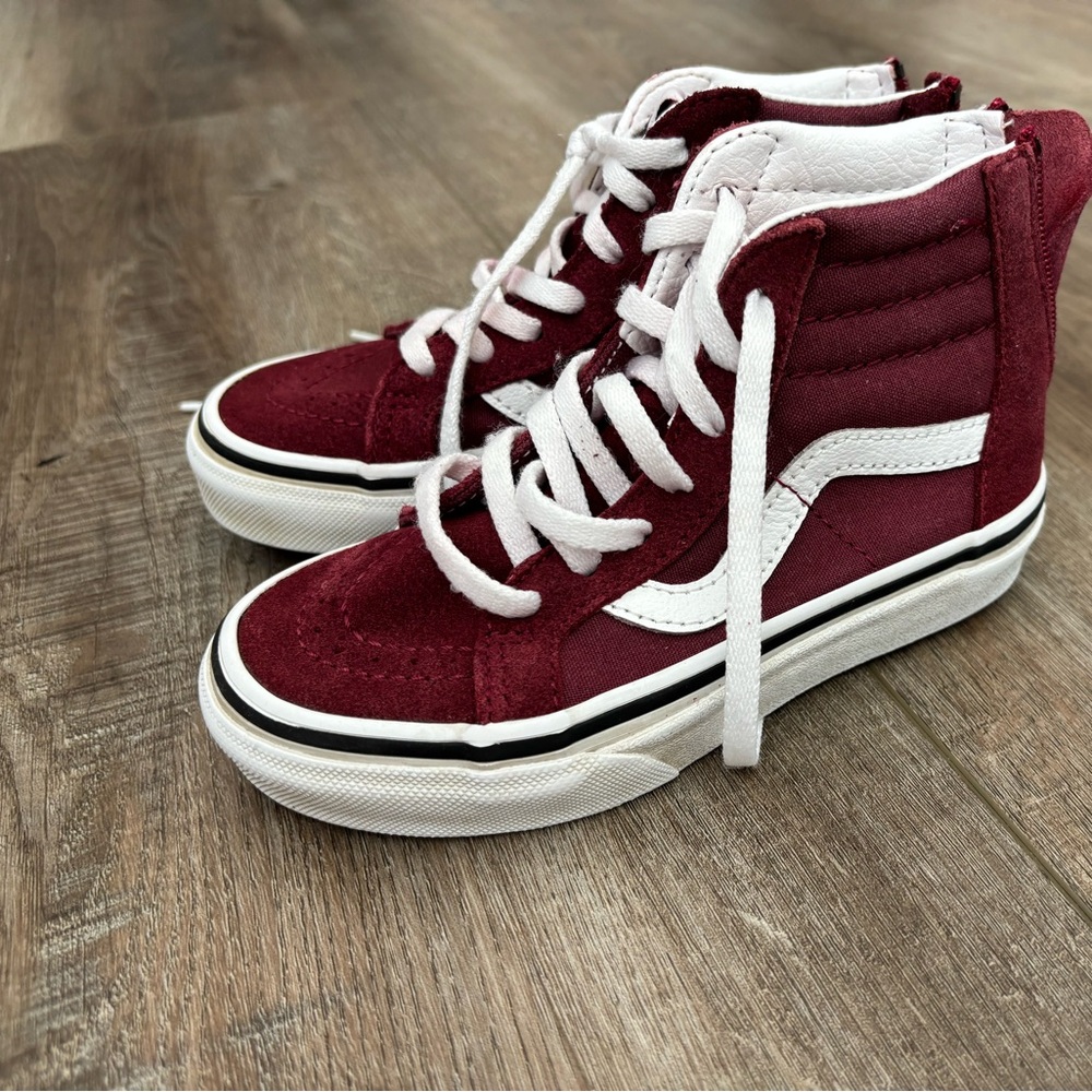 Vans Maroon High-Top Sneakers – Size 10.5 Toddler
